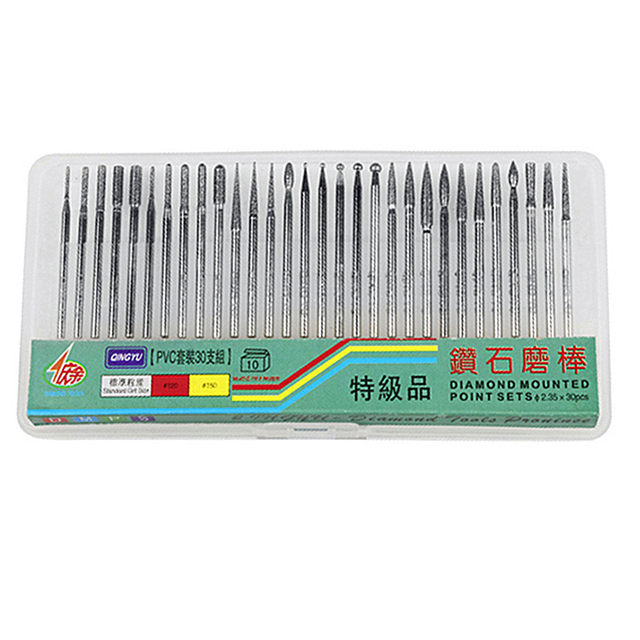 30PCS diamond grinding head grinding needle set electric grinder table grinder hanging grinder jade amber engraving and grinding