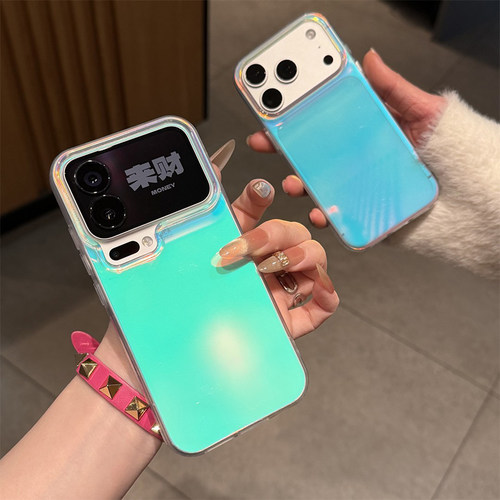 镭射渐变极光壳高级感新款适用苹果17Pro手机壳iPhone16max小米15华为mate80pura70k60note14荣耀500x300s20 - 图1