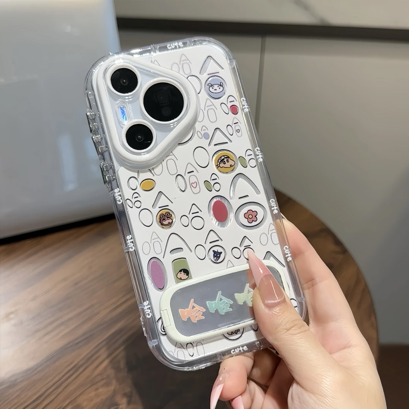 哈哈小新镜子支架新款适用苹果16pro手机壳iPhone15max小米14华为mate60k70p50荣耀x200nova12opporeno13note - 图0