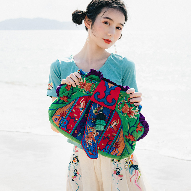 素萝原创敛光囊休闲旅行2022贝壳包 素萝女士包袋