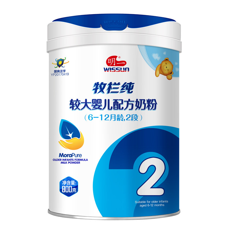 明一有机牧栏纯2段6-12个月牛奶粉 明一婴幼儿牛奶粉