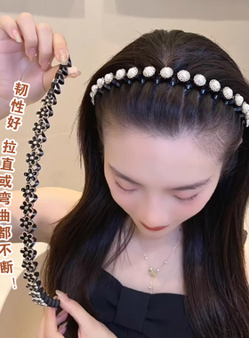 波浪高颅顶发箍女款网红