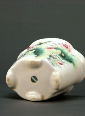 仿古瓷器粉彩全家福小花钵 多肉花盆 景德镇瓷器 摆件古玩收藏品