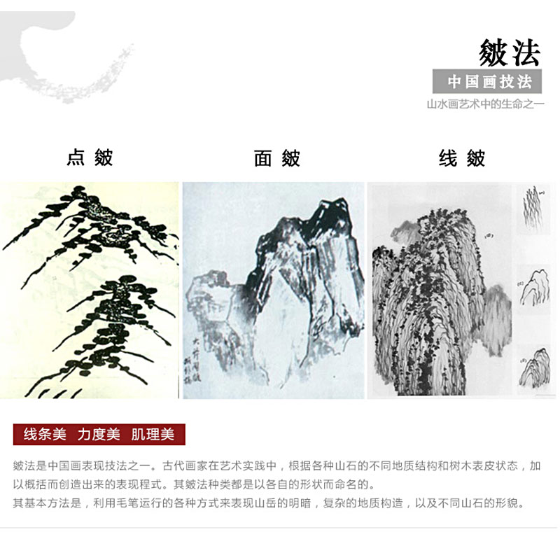 国画山水画用毛笔上海周虎臣大中小山水点面线皴山水笔法用笔狼毫兼毫书法国画毛笔文房四宝包邮 - 图3