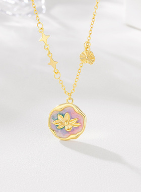 【南瓜先生】睡莲花吊坠项链