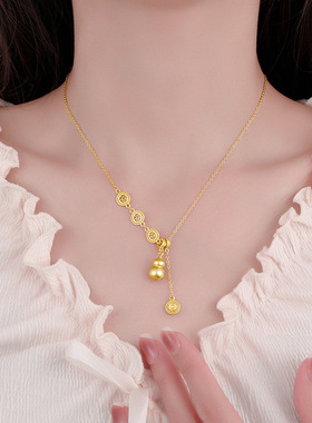 【南瓜先生】金色葫芦流苏项链