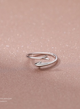 S925银可爱海豚纯银戒指