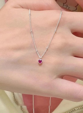 【南瓜先生】红色桃心吊坠项链