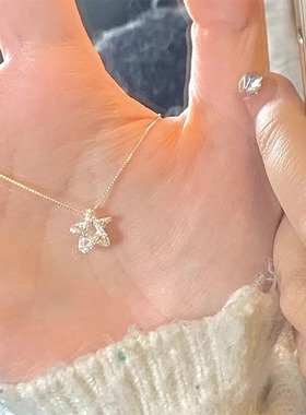S925纯银星星项链女轻奢小众高级