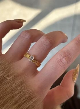 Vintage中古穗穗平安金麦穗戒指