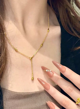 中古金色沙漏小蛮腰轻奢项链女款