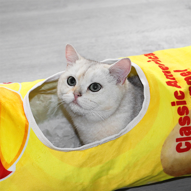 猫隧道猫咪窝通道滚地龙四季通用可折叠幼猫宠物用品逗猫玩具钻洞 - 图0