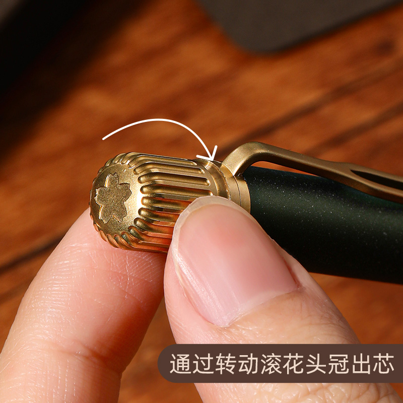 日本SAKURA樱花中性笔craft lab 001黄铜笔重手感金属签字复古商务男士高档高颜值文具大赏黑色0.5