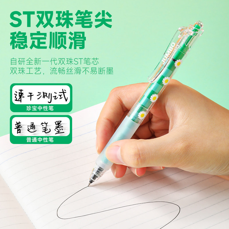 KACO珍宝合集冰川探险妙笔生花大容量中性笔创意高颜值速干按动0.5mm黑笔好物文具学生刷题办公签字笔大学生,淘宝优惠券,粉丝福利购,淘宝优惠卷