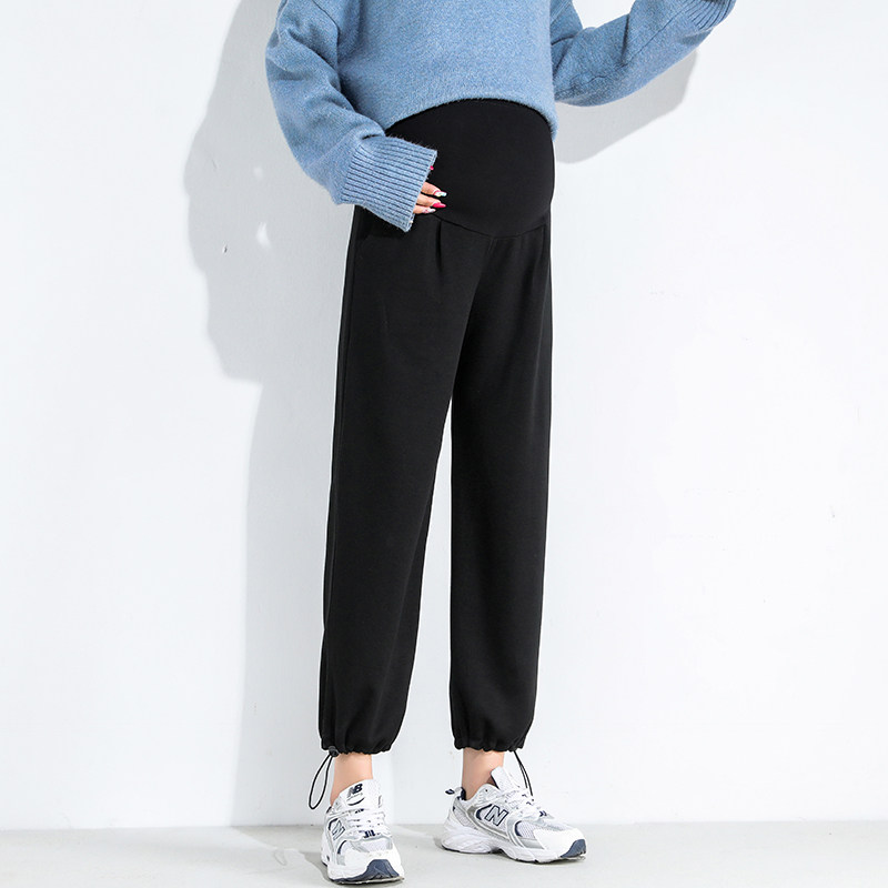 春秋款外穿时尚潮妈宽松孕妇裤子 孕伊尚孕妇阔腿裤