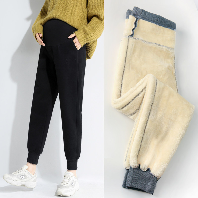 孕伊尚孕妇裤冬季加绒外穿保暖裤子 孕伊尚孕妇打底裤