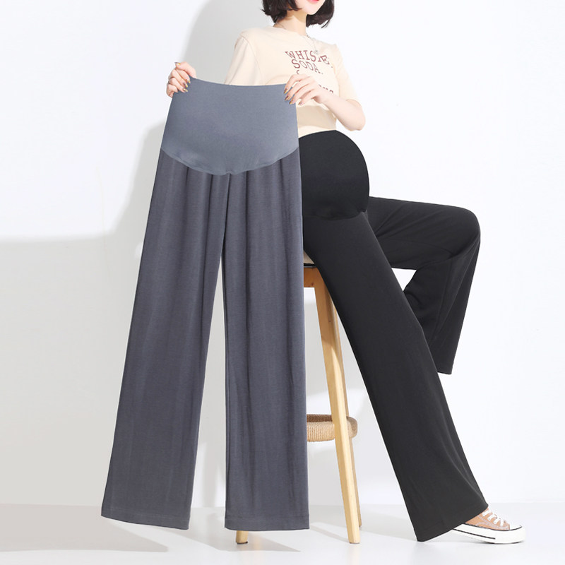 孕伊尚春夏外穿宽松休闲垂感孕妇裤 孕伊尚孕妇阔腿裤