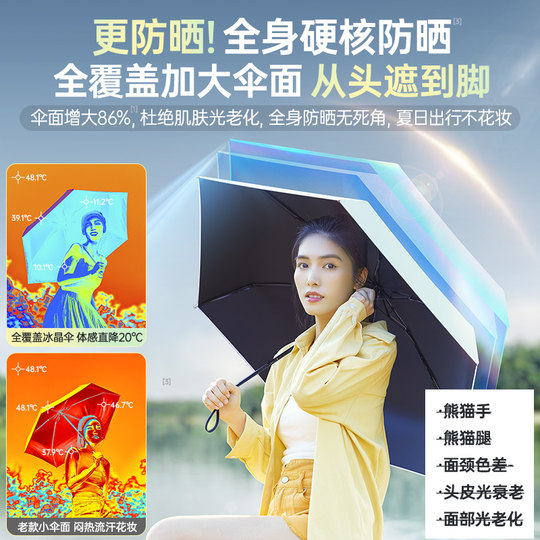 【德国权尚】遮阳伞防晒太阳紫外线女晴雨两用户外小巧便携胶囊强