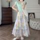 ສີນ້ຳມັນແບບ A-line fairy skirt floral skirt