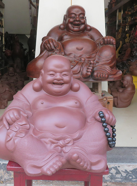 宜兴紫砂佛像弥勒佛元宝佛笑佛