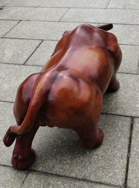 宜兴紫砂摆件风水牛家用牛转乾坤