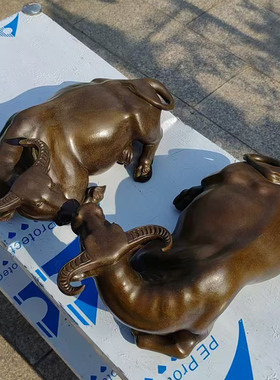 产地直销宜兴紫砂茶宠摆件工艺品风调雨顺水家用卧牛古铜泥手工