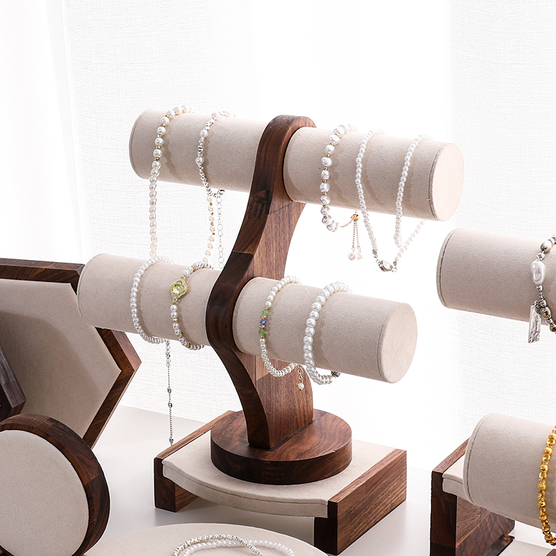 胡桃木手串架手链手镯展示架珠宝玉器翡翠佛珠手表收纳道具摆件座 - 图2