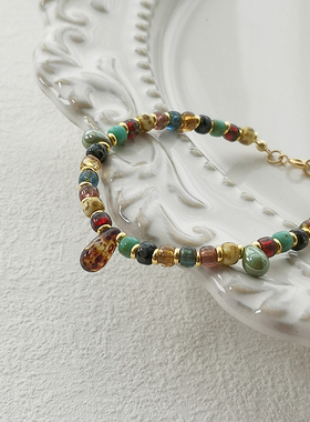 花糖｜回望敦煌｜进口捷克琉璃串珠手链混搭叠戴