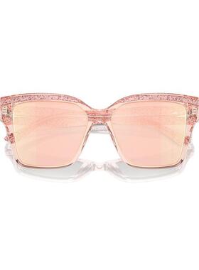 代购Jimmy Choo女士太阳镜防紫外线镜面镀膜抗眩光轻盈佩戴方形