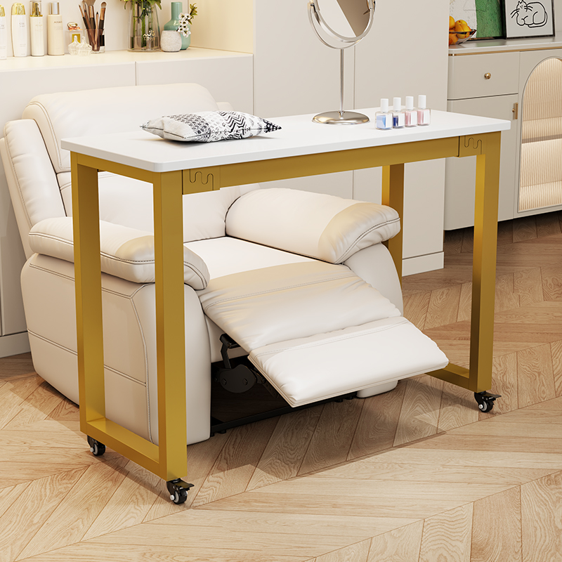 可移动美甲桌子单层日式美甲沙发桌带轮子现代简约跨沙发桌美甲台 - 图2