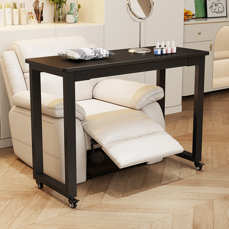 可移动美甲桌子单层日式美甲沙发桌带轮子现代简约跨沙发桌美甲台 - 图0