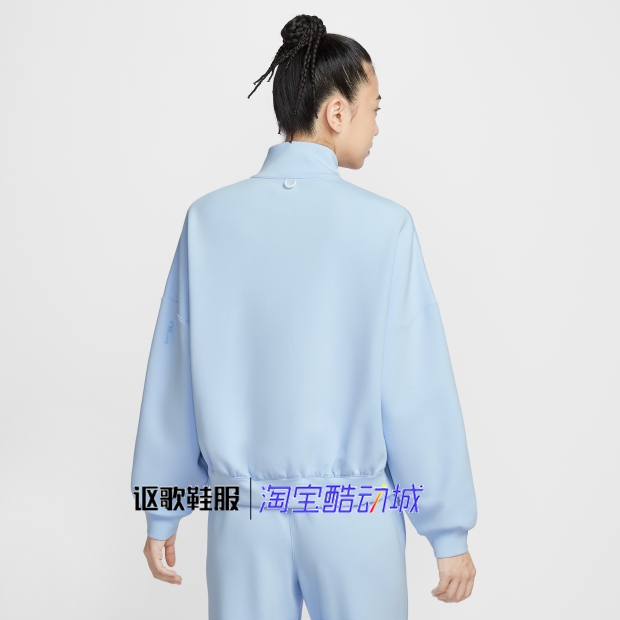 耐克女子新款柔软舒适半拉链立领时尚百搭运动套头卫衣HQ8189-441 - 图1