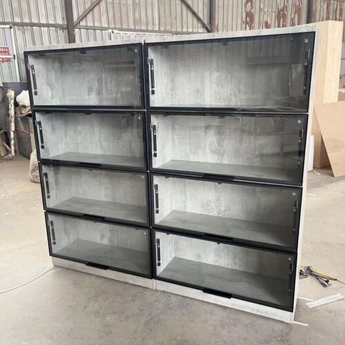 实木上翻门家用手办海贼王火影模型乐高玻璃柜GK玩具展示柜定制 - 图1