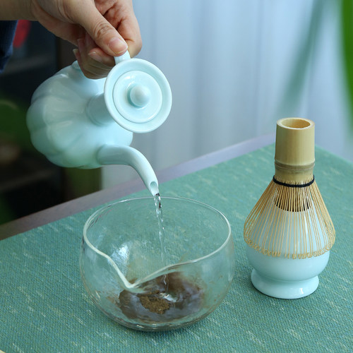 宋代点茶执壶茶艺汤瓶青瓷温酒壶复古中式宋代陶瓷手执壶茶壶茶具_虎窝淘