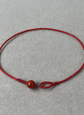 手工编织进口蜡线极细金刚结幸运平安手链脚链女孩转运红绳