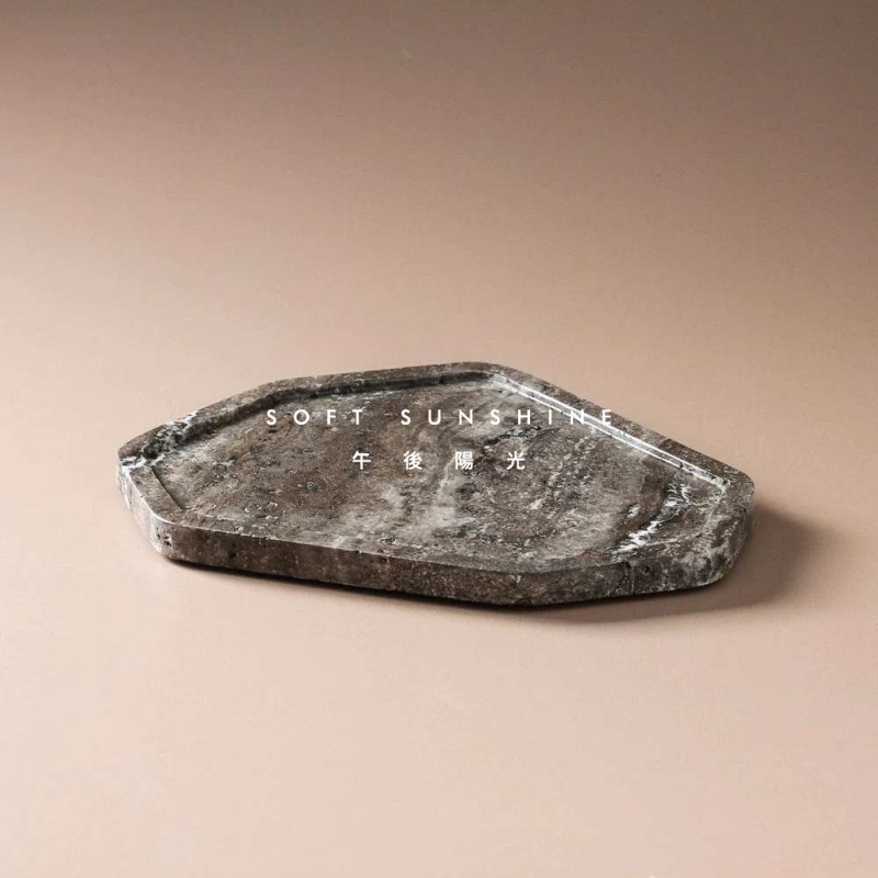 侘寂风天然黄洞大理石不规则装饰高级感家居摆件首饰收纳果盘托盘,淘宝优惠券,粉丝福利购,淘宝优惠卷