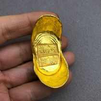 Ancient Play Antique Gold Ingots Gold Dollar Treasure Ship Type Meta-Treasure Brass Solid Gold Dollar Treasure 