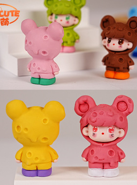 新款奶酪鼠萌粒公仔树脂摆件