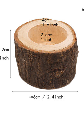 多肉花盆半手工摆件木质工艺品摆饰创意生态木桩蜡烛台家居装饰