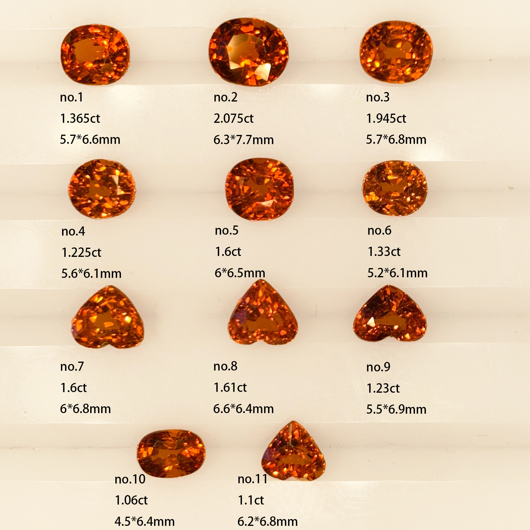 天然芬达石裸石｜橙黄色彩色宝石｜高净度芬达石｜可定制戒指吊坠,淘宝优惠券,粉丝福利购,淘宝优惠卷