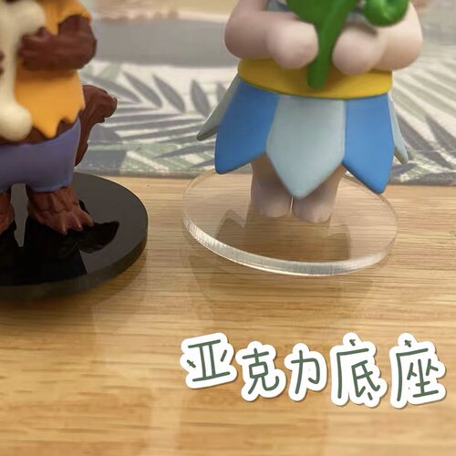 【红豆粘土】亚克力底座盲盒粘土人偶手办脚托固定底座脚垫透明板 - 图2