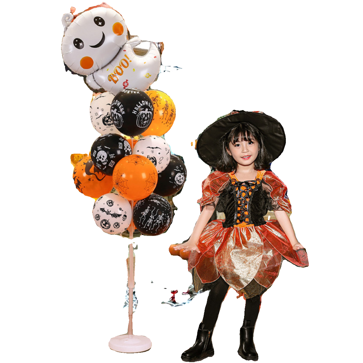 万圣节充气装饰气球南瓜幽灵道具摆件幼儿园商场店铺门口场景布置 - 图3