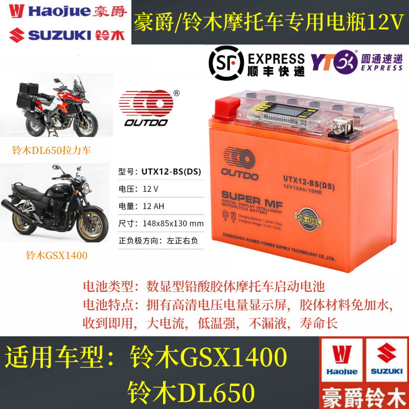 适用铃木骊驰GW250F/S DL250 GSX250 GSX250R原装YTX9-BS电池通用-图1