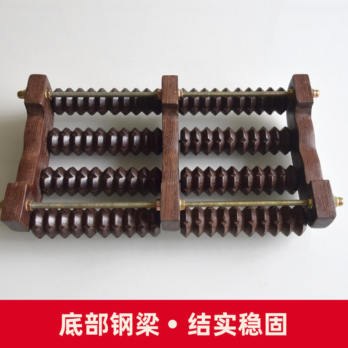 鸡翅木脚底按摩器高端实木足疗按摩按脚神器搓脚家用足底按摩滚轮 - 图1
