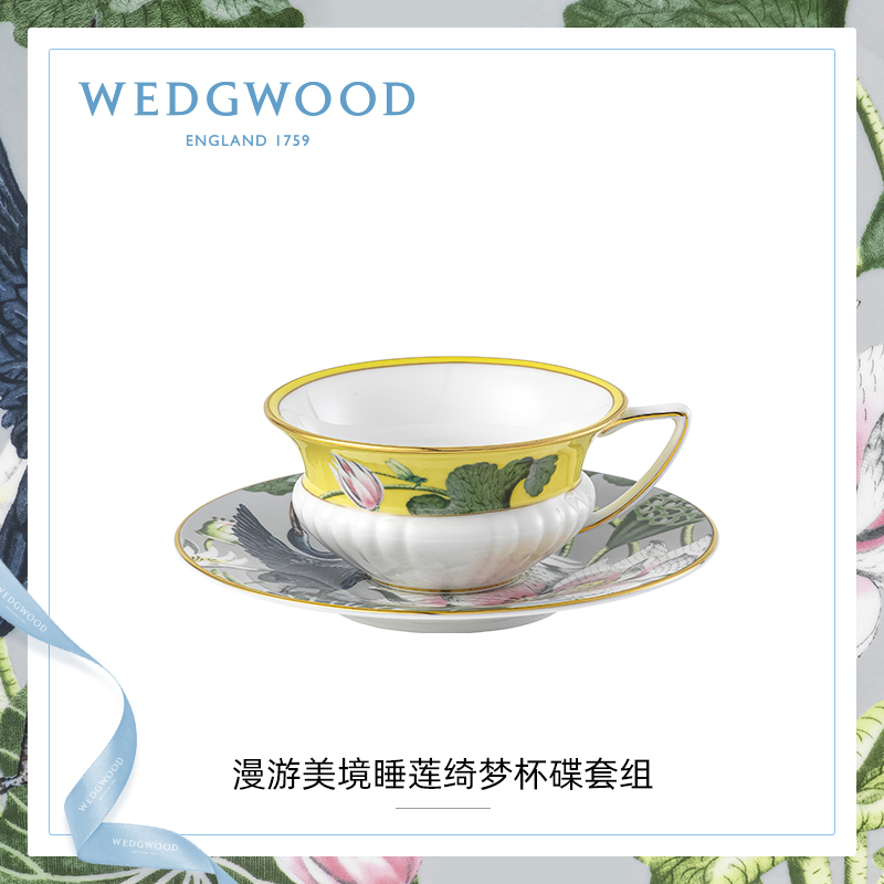 英国WEDGWOOD玮致活漫游美境茶杯碟骨瓷杯碟小奢华咖啡杯碟新款 - 图3