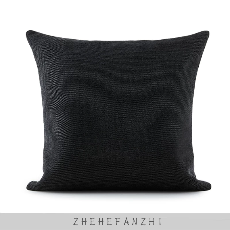 Modern villa, woven sofa, pillow, print