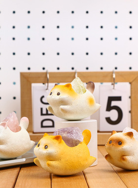 猫猫乐香薰水晶摇摇乐摆件