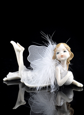 欧式创意精灵花仙女孩钢琴摆件