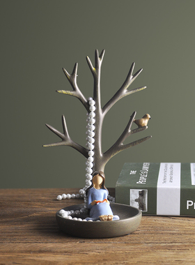 美式乡村创意树枝小鸟架装饰物