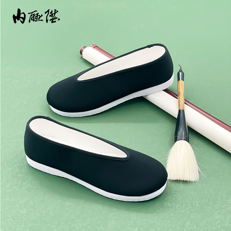 内联升男鞋大内联升北京布鞋礼小元MD平底单鞋一脚蹬休闲鞋DN6080 - 图1
